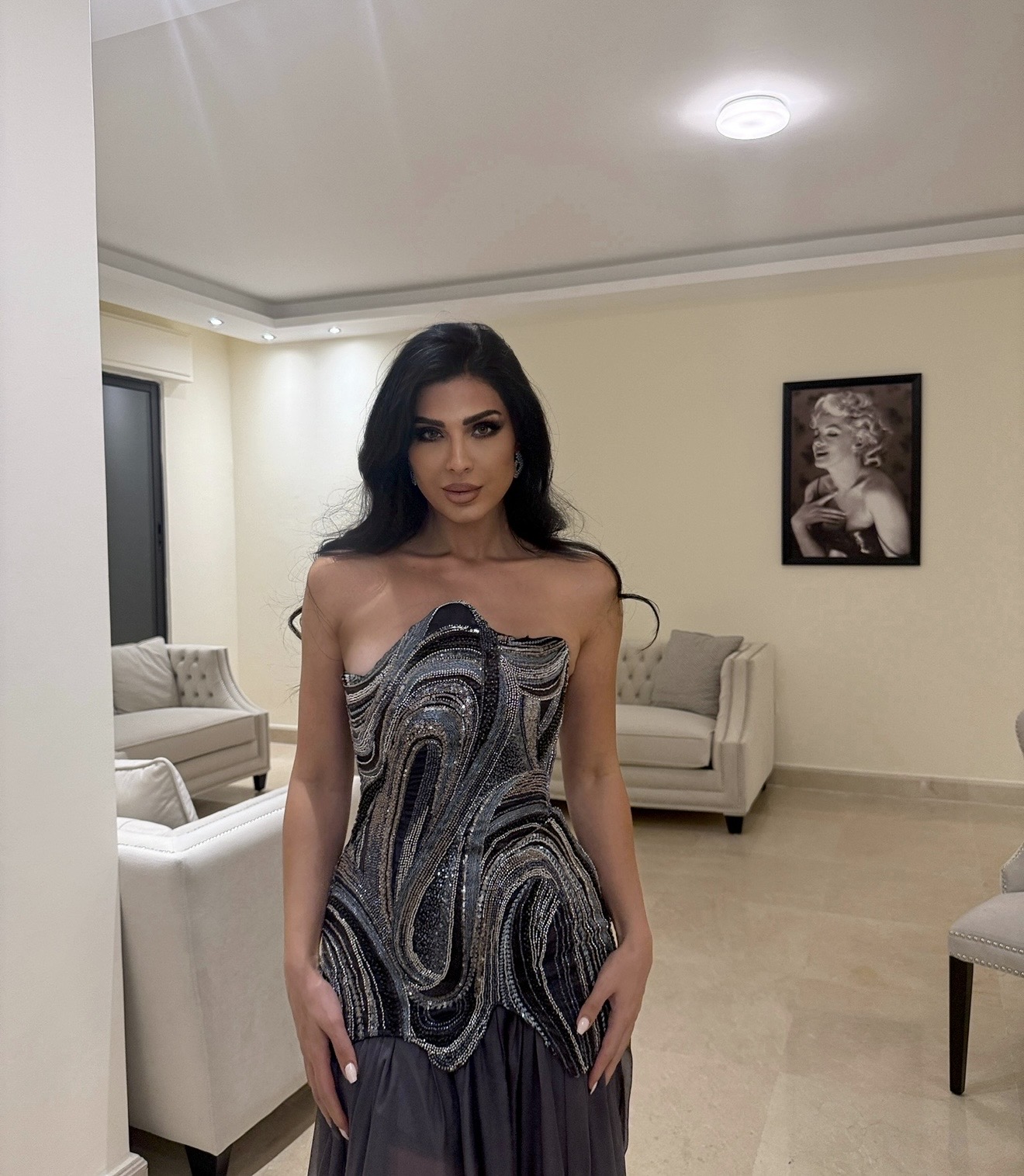 Charcoal Evening Dress 2