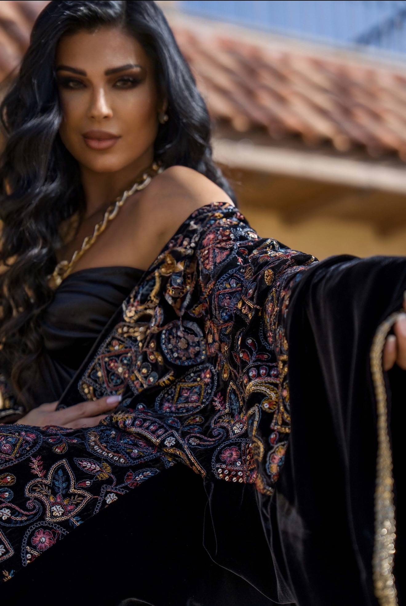 Velvet Embroidery Abaya 3