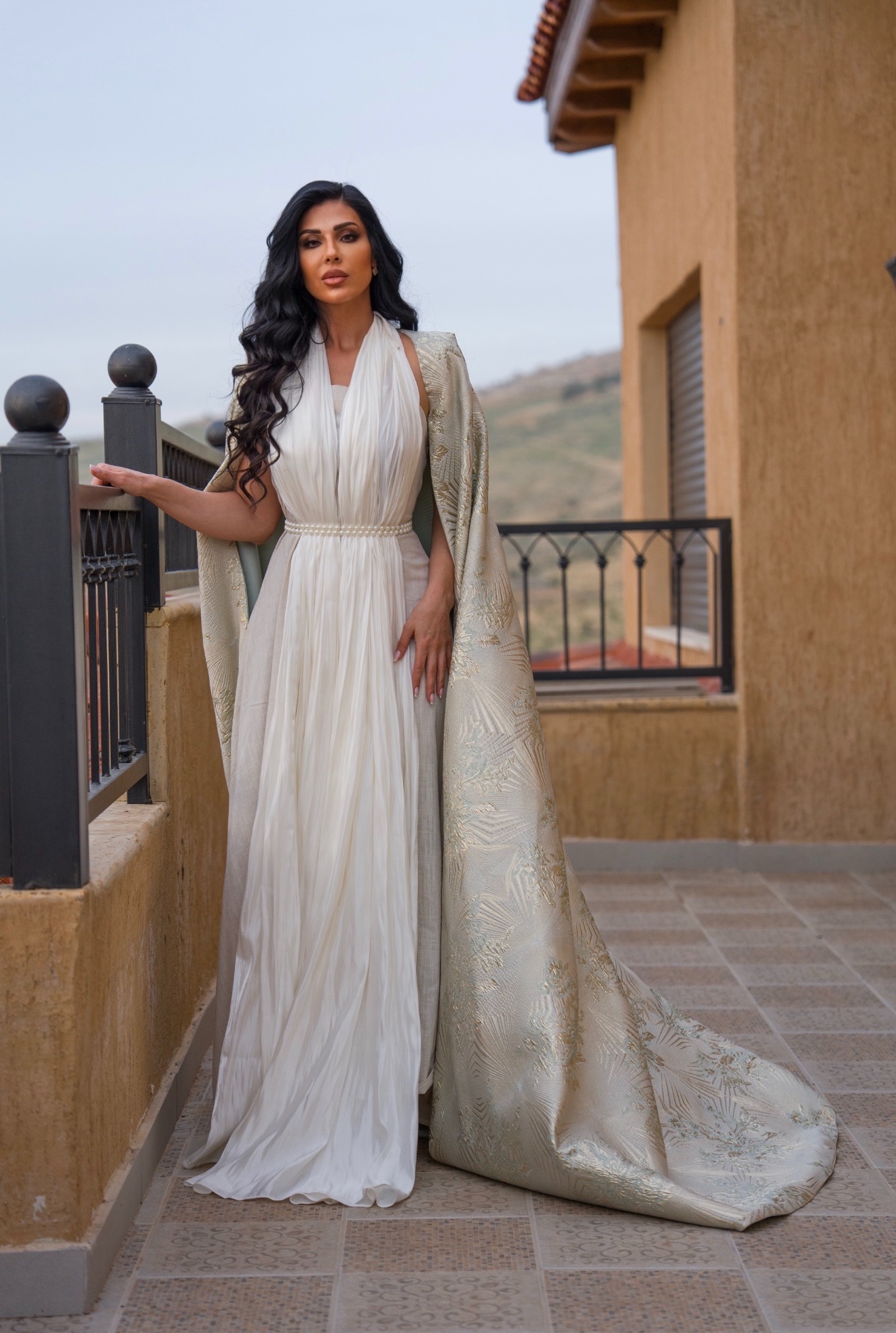 Brocade Mint Abaya